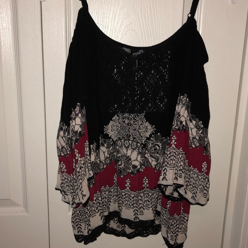 off the shoulder warmer weather fashion shirt